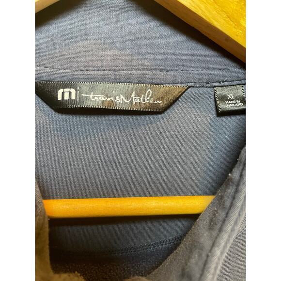 Travis Mathew‎ Men's Cash Out Full Zip Golf Jacket, Fleece Lined, Grey & Blue XL - Picture 7 of 9